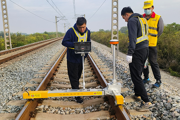 京九线有砟线路GNSS+惯性测量